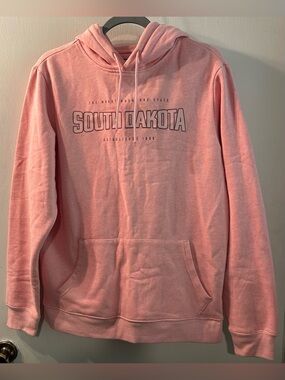 South Dakota Pink Hooded Sweatshirt Size M
